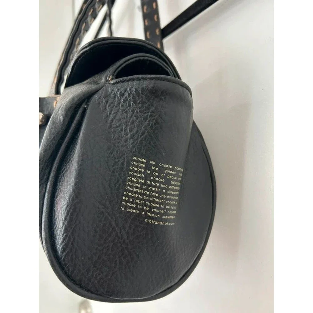 Matt & Nat baguette vegan leather cruelty free buckle strap closure vintage